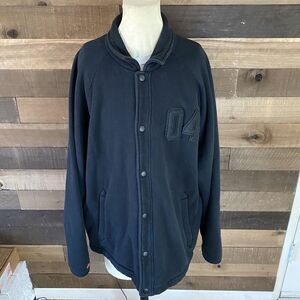 Nike Sportswear Japan Ju Black Button Up Sweater‎ Jacket Mens Large Y2K Baggy